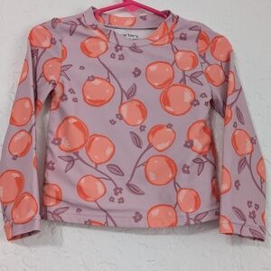 Carter's Just One You-Baby Girls' Fruit 2pc Rash Guard Set - Purple. Size 2T